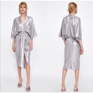 Zara Silver Midi Dress